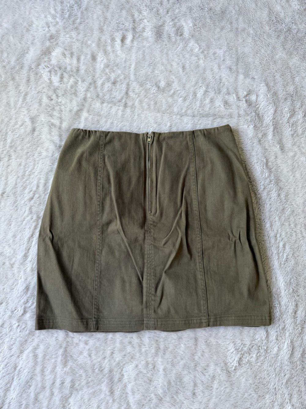 Classic Dark Green Women's Mini Skirt - Picture 3 of 3